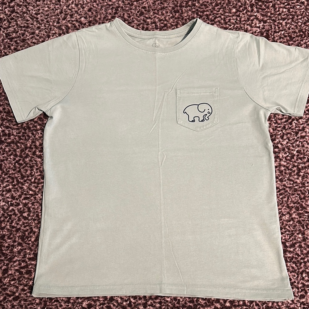 Elephant Pocket Tee in Light Gray